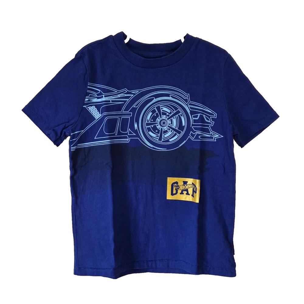 Gap Kids Hot Wheels Race Car Graphic T-Shirt Blue 6/7